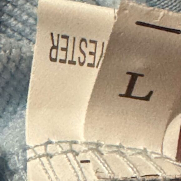 Women's Blue Relaxed Fit Half Zip Pullover Sweatshirt Size L Casual with pockets - Picture 11 of 12